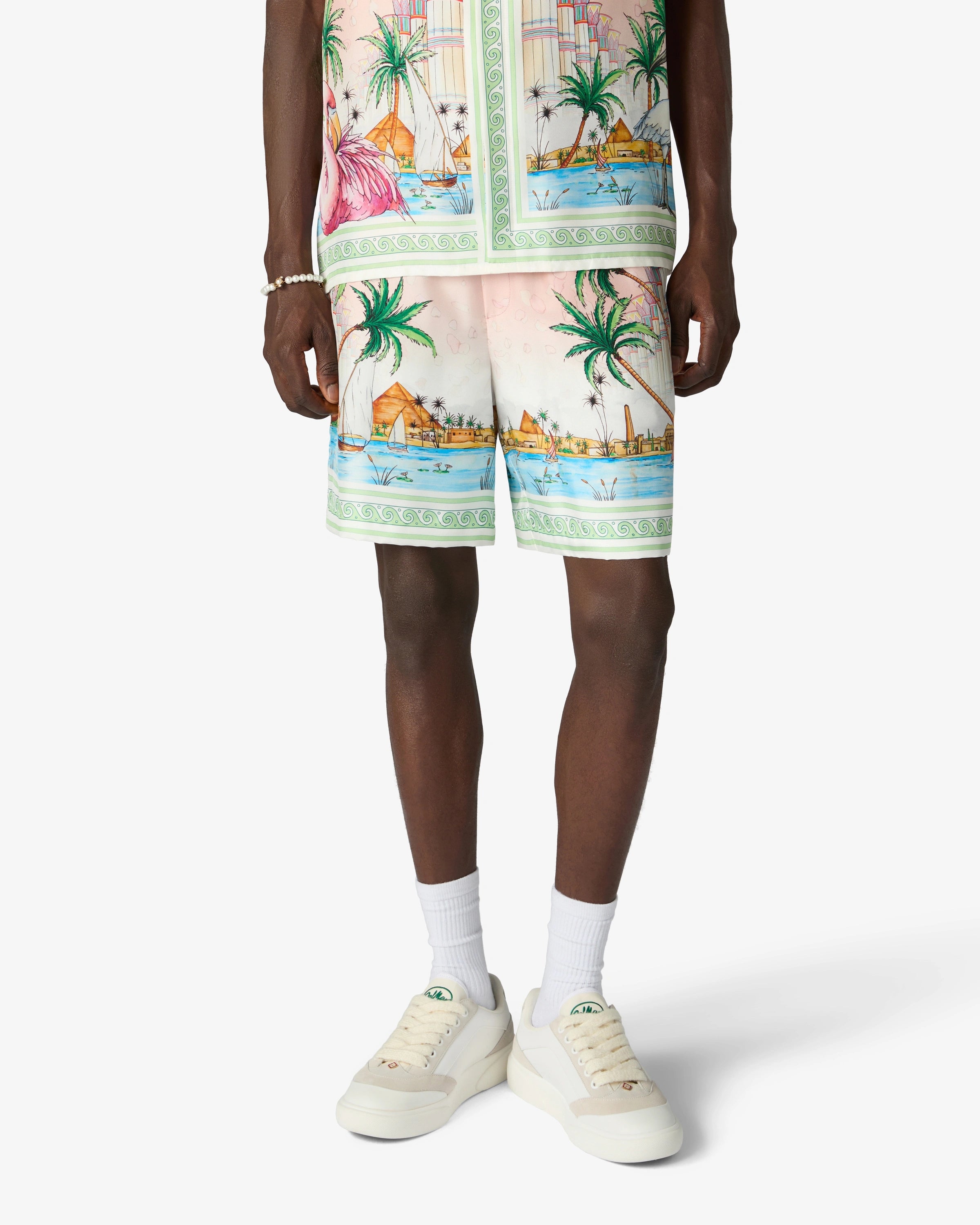 Pink Ethereal Silk Shorts