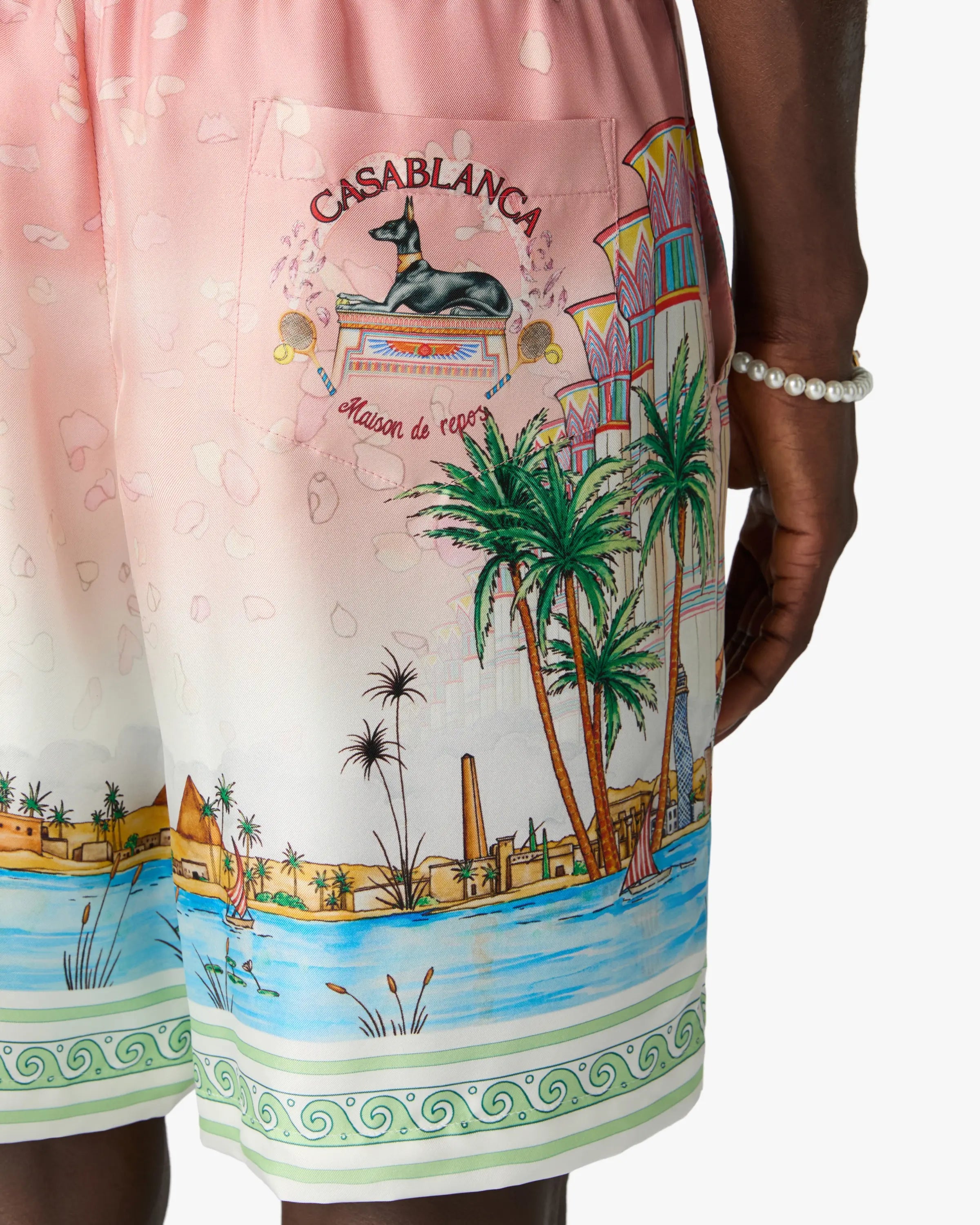 Pink Ethereal Silk Shorts