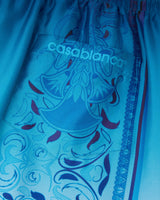 Blue Gradient Egyptian Rug Silk Shorts