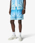 Blue Gradient Egyptian Rug Silk Shorts