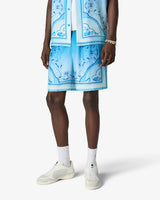 Blue Gradient Egyptian Rug Silk Shorts