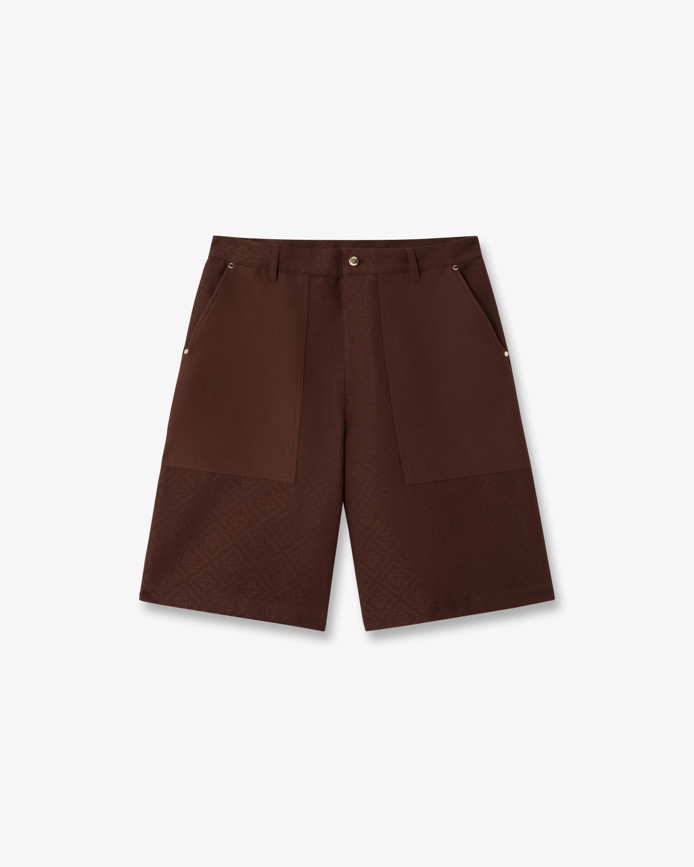 Dark Brown Monogram Cargo Shorts