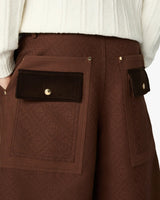 Dark Brown Monogram Cargo Shorts