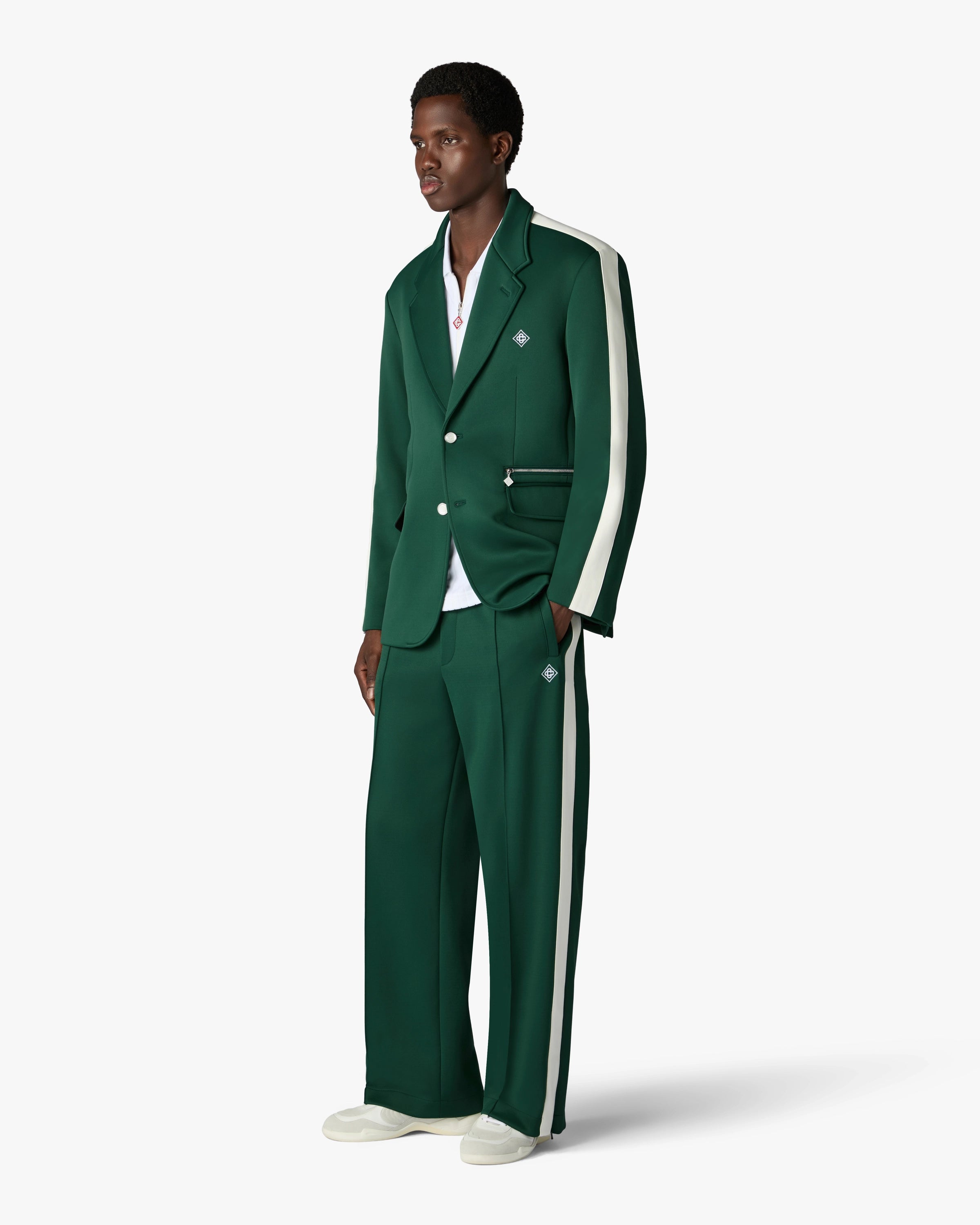 Dark Green Sports Suit Trousers