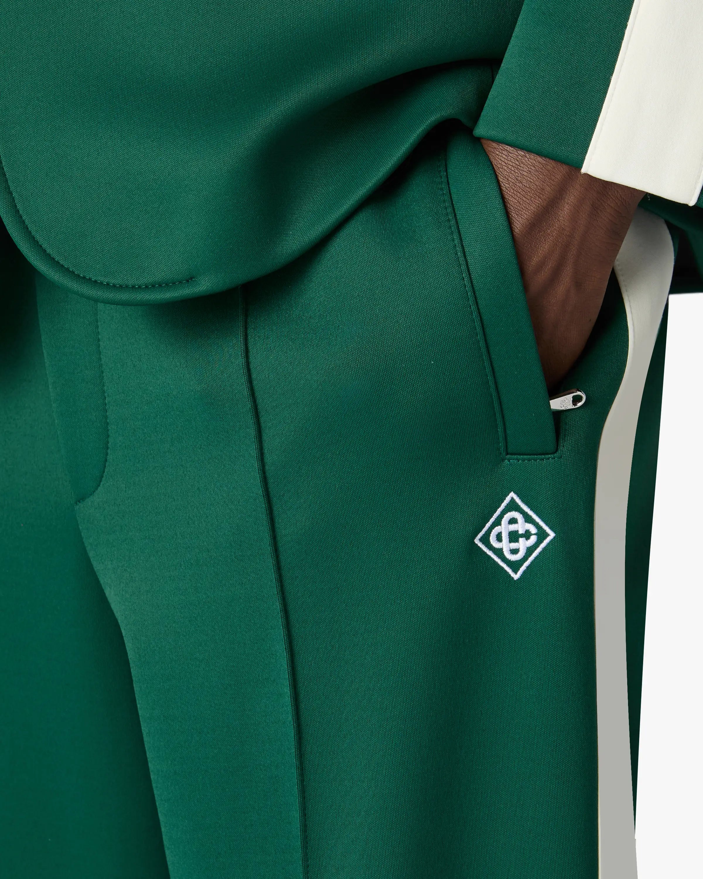 Dark Green Sports Suit Trousers