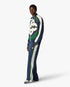 Green & Navy Check Track Pants