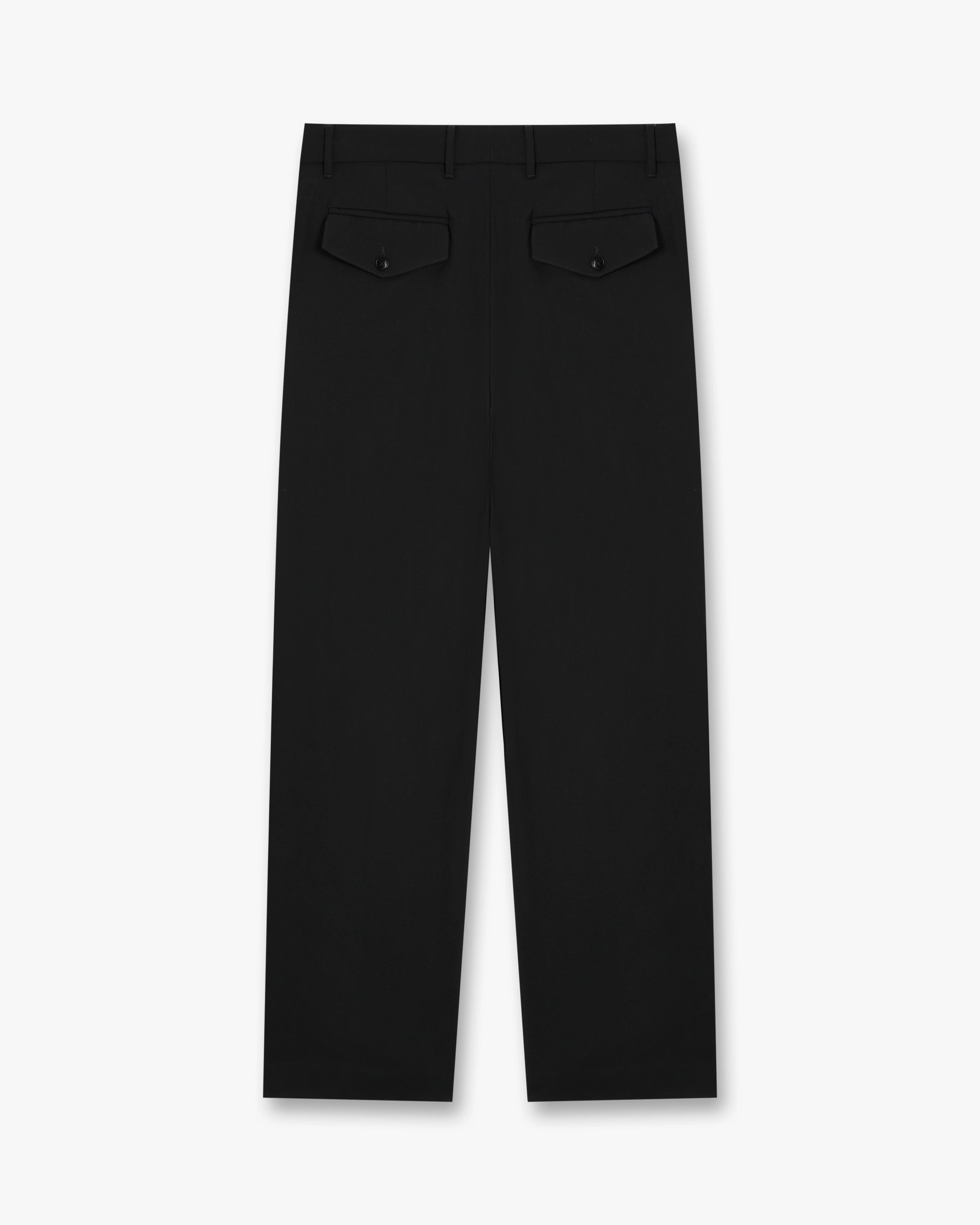 Grey Pleated Straight Leg Trousers