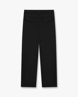 Grey Pleated Straight Leg Trousers