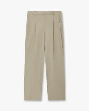 Pantalon droit marron clair à pinces