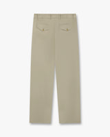 Light Brown Pleated Straight Leg Trousers