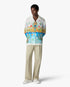 Light Brown Pleated Straight Leg Trousers