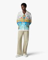 Light Brown Pleated Straight Leg Trousers