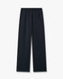 Dark Navy Monogram Silk Trousers
