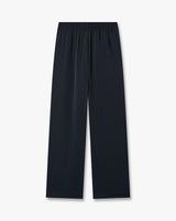 Dark Navy Monogram Silk Trousers