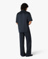 Dark Navy Monogram Silk Trousers