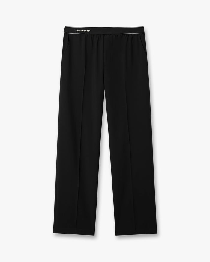 Black Wool Sports Trousers