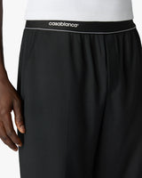Black Wool Sports Trousers