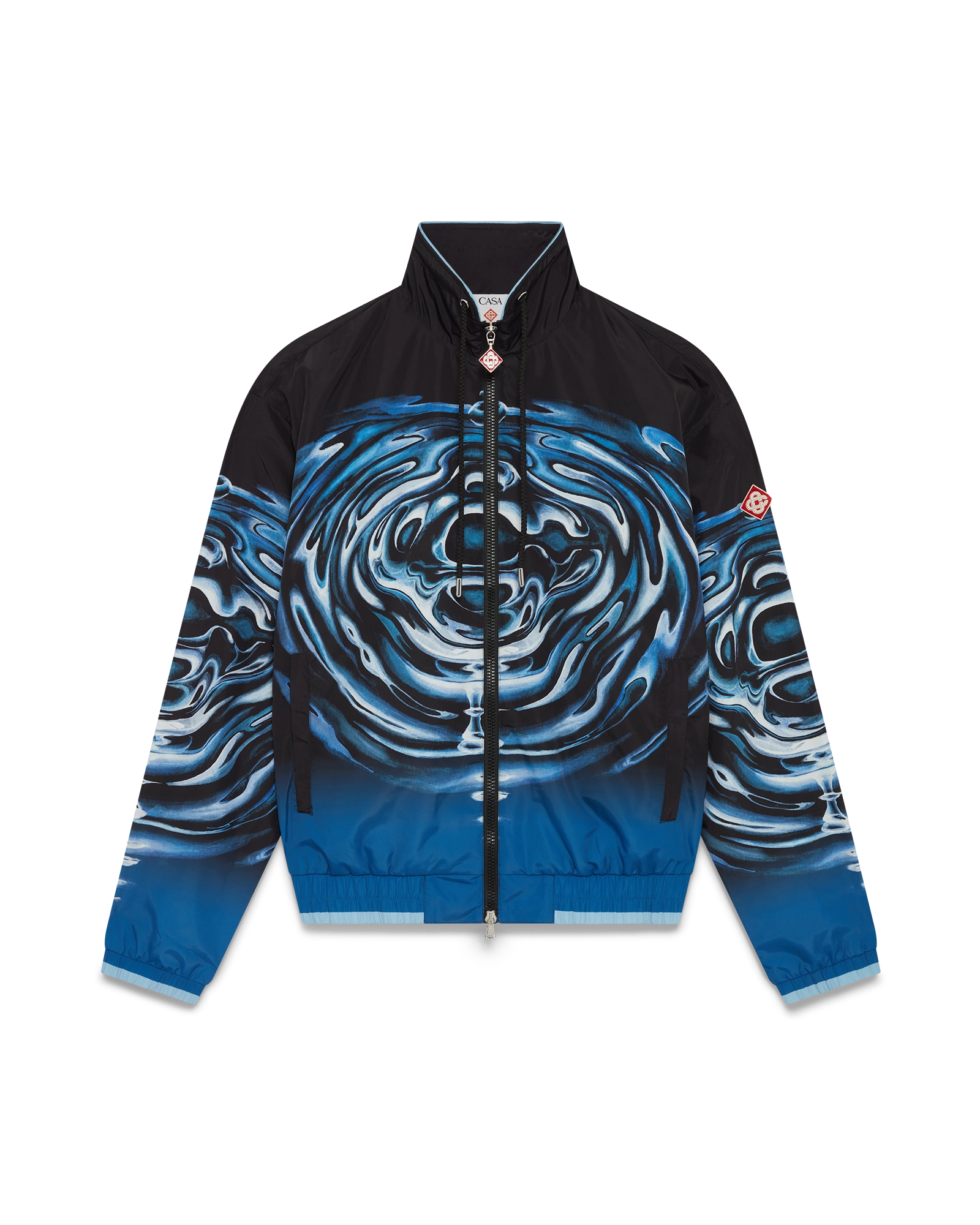 Warped Logo Ripple Windbreaker Jacket