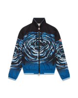Warped Logo Ripple Windbreaker Jacket