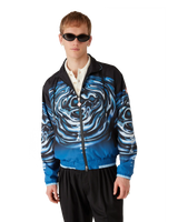 Warped Logo Ripple Windbreaker Jacket