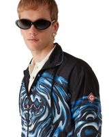 Warped Logo Ripple Windbreaker Jacket