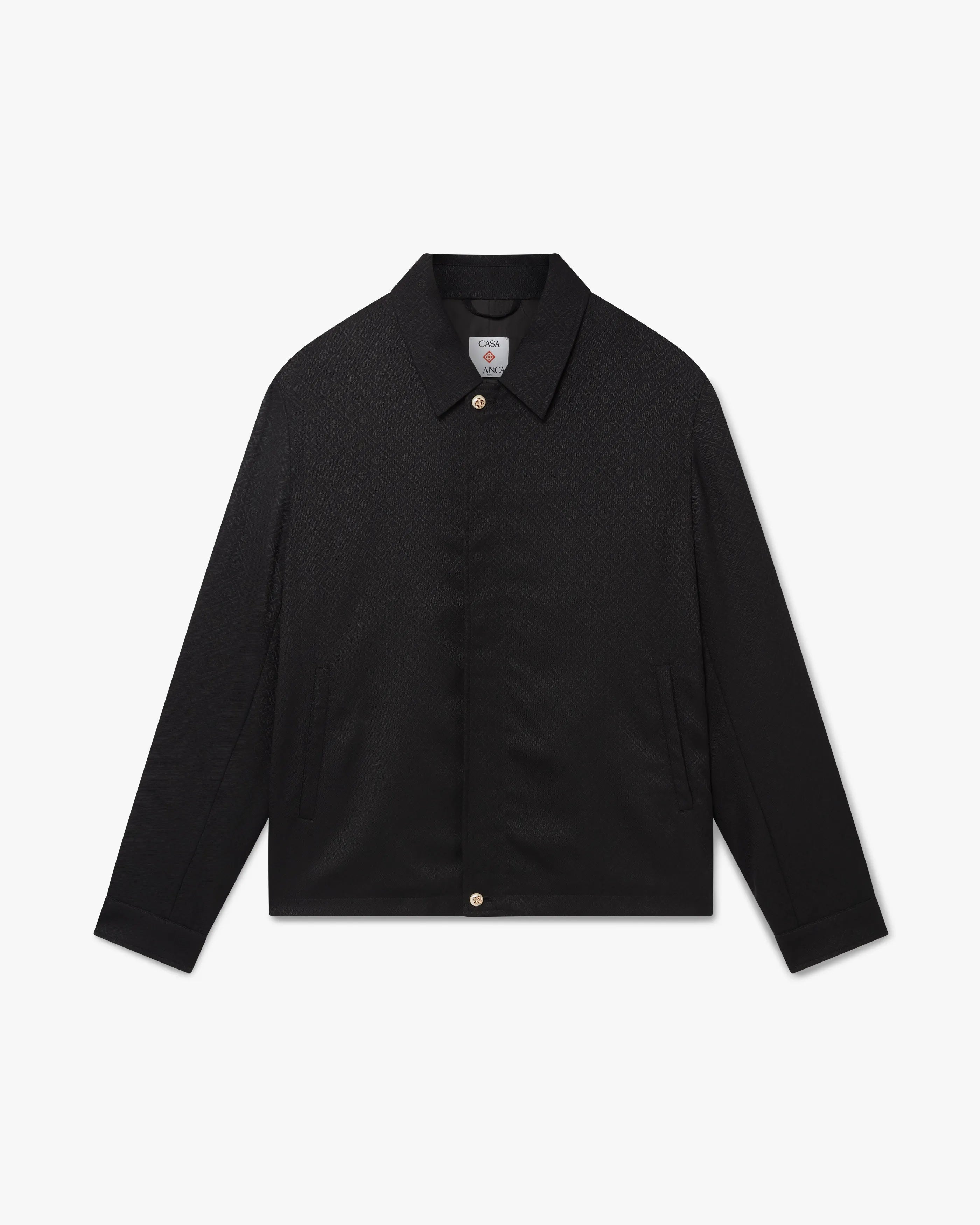 Black Monogram Wool Sports Jacket