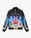 Orchid Racer Printed Silk Bomber Jacket