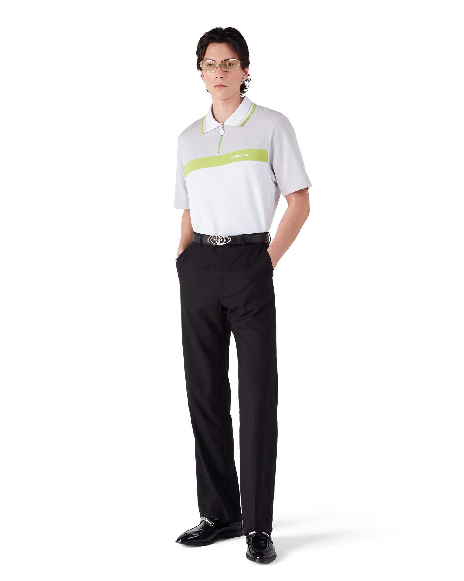 Grey Short Sleeve Polo Shirt