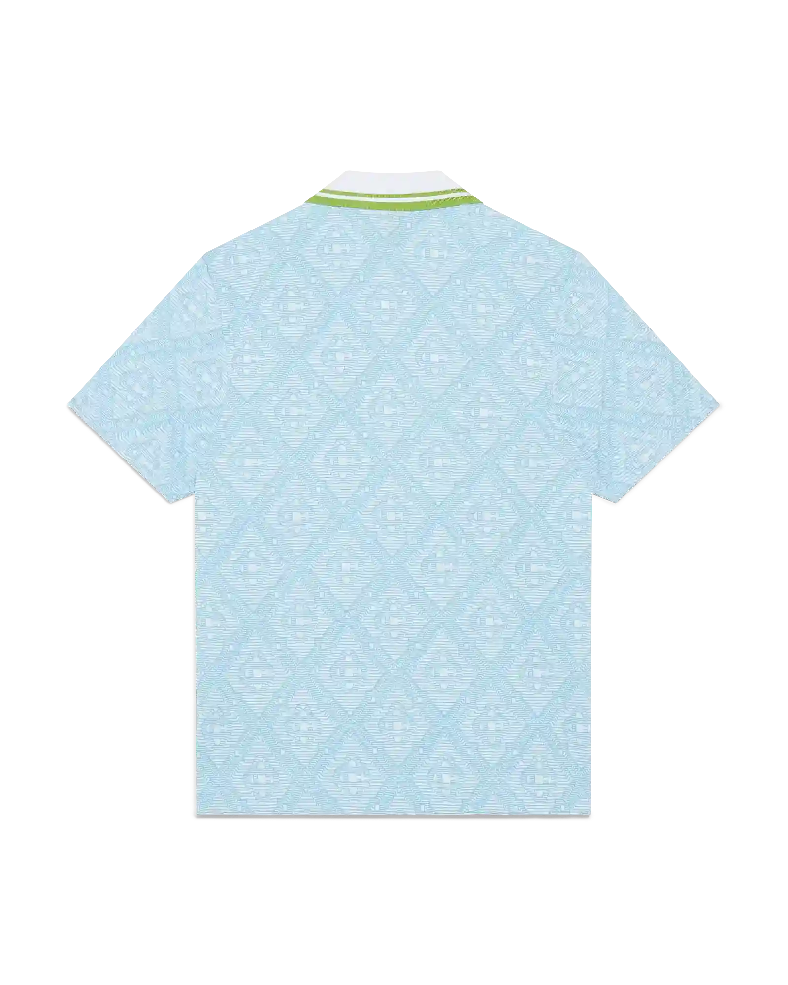 Pale Blue Jacquard Short Sleeve Jacquard Polo Shirt