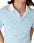 Pale Blue Jacquard Short Sleeve Jacquard Polo Shirt