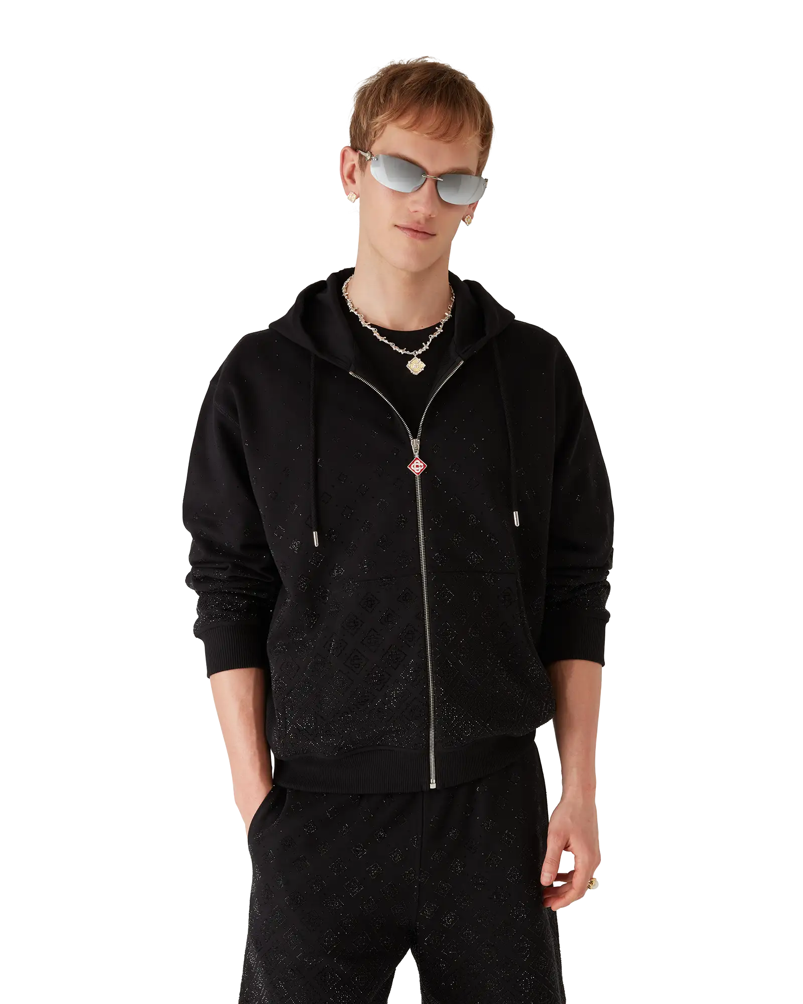 Crystal Monogram Long Sleeve Sweatshirt