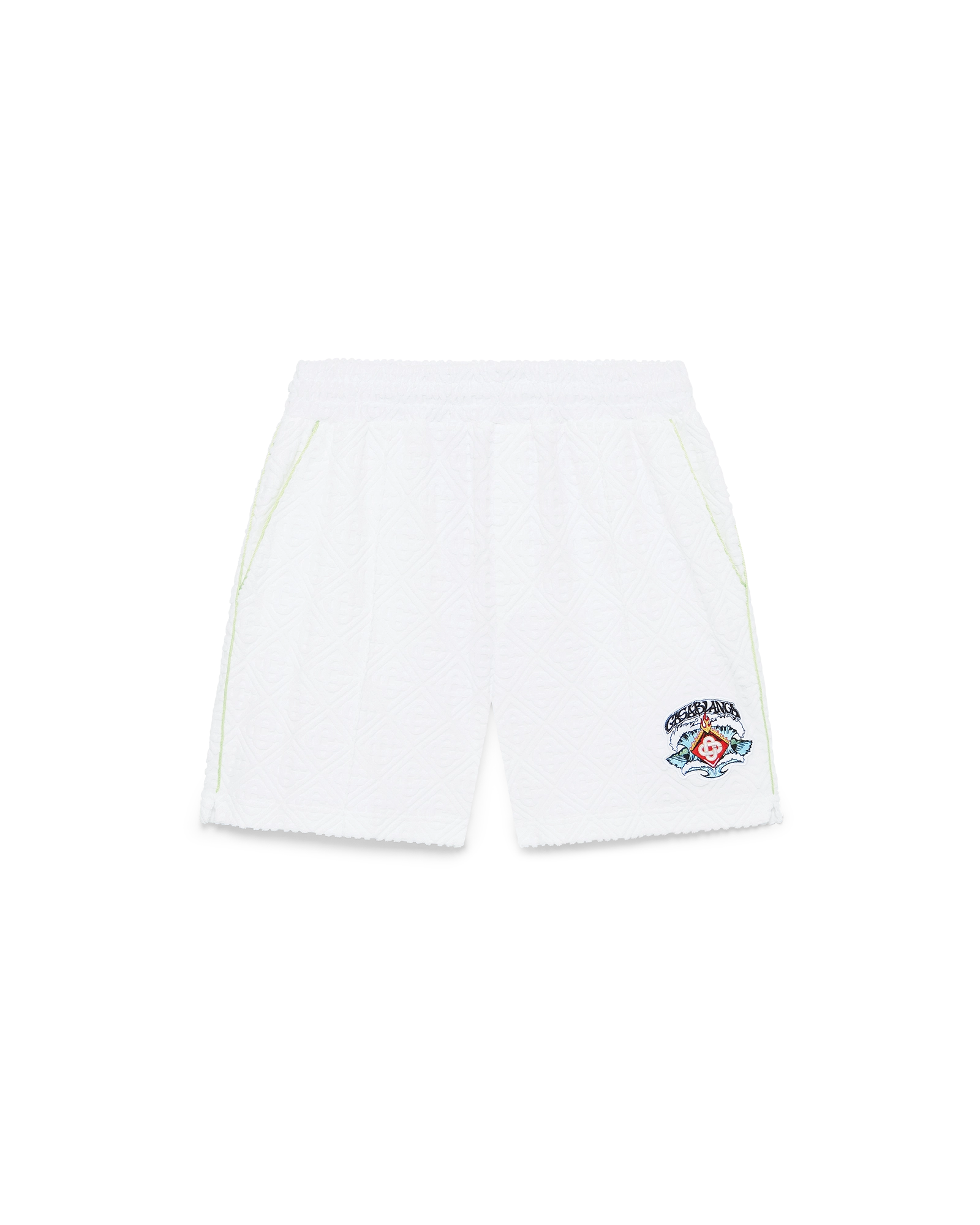 White Towelling Shorts