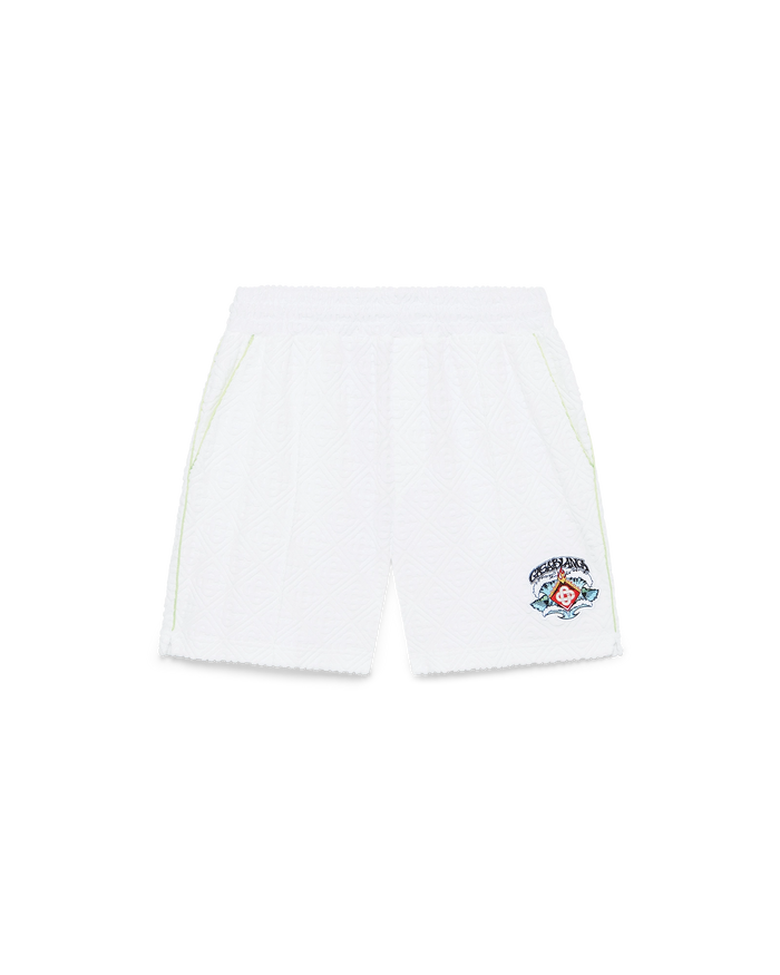 White Towelling Shorts