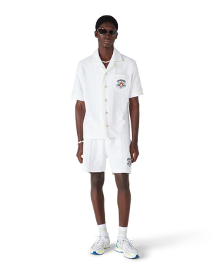 White Towelling Shorts