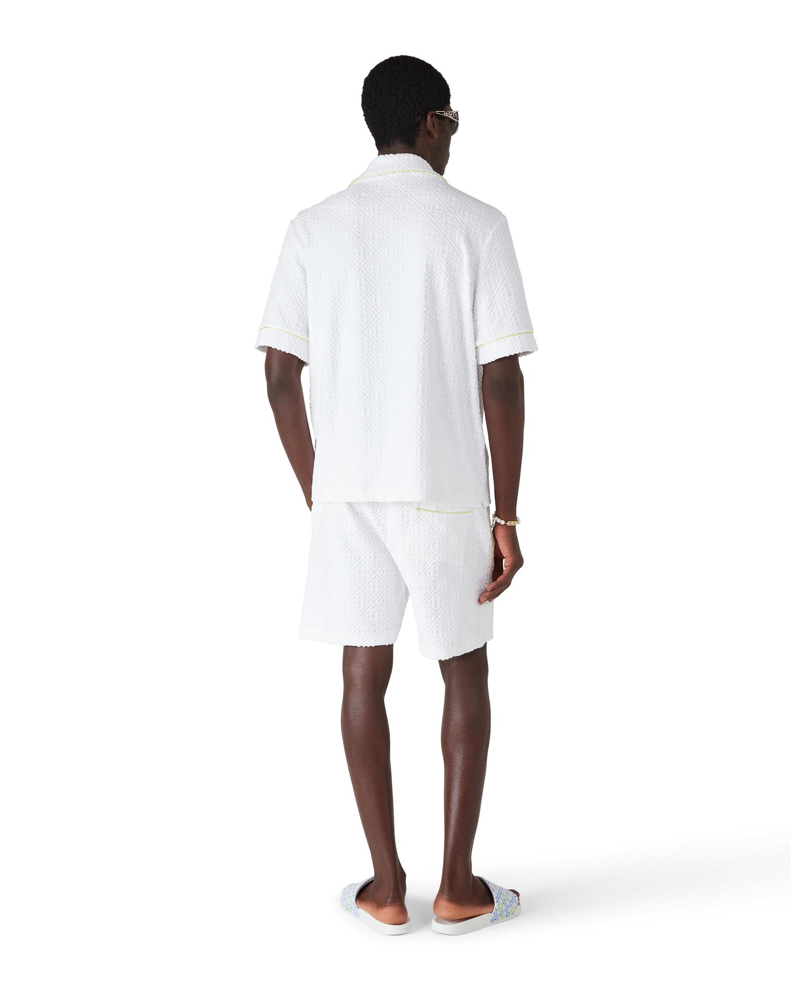 White Towelling Shorts