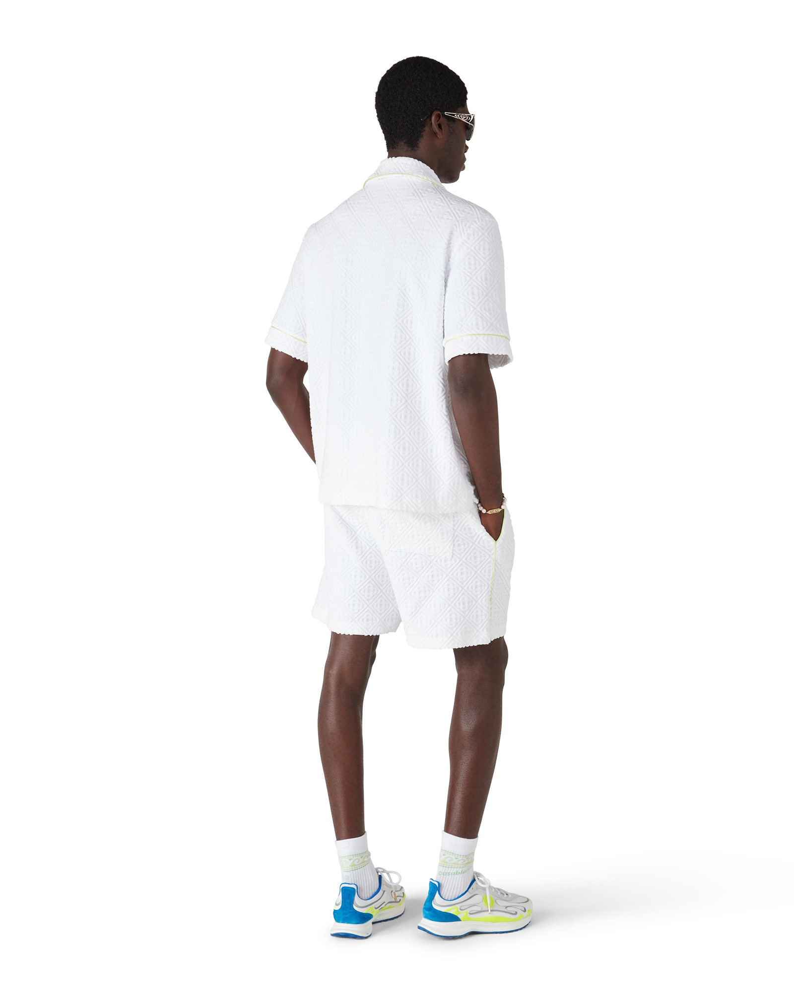 White Towelling Shorts