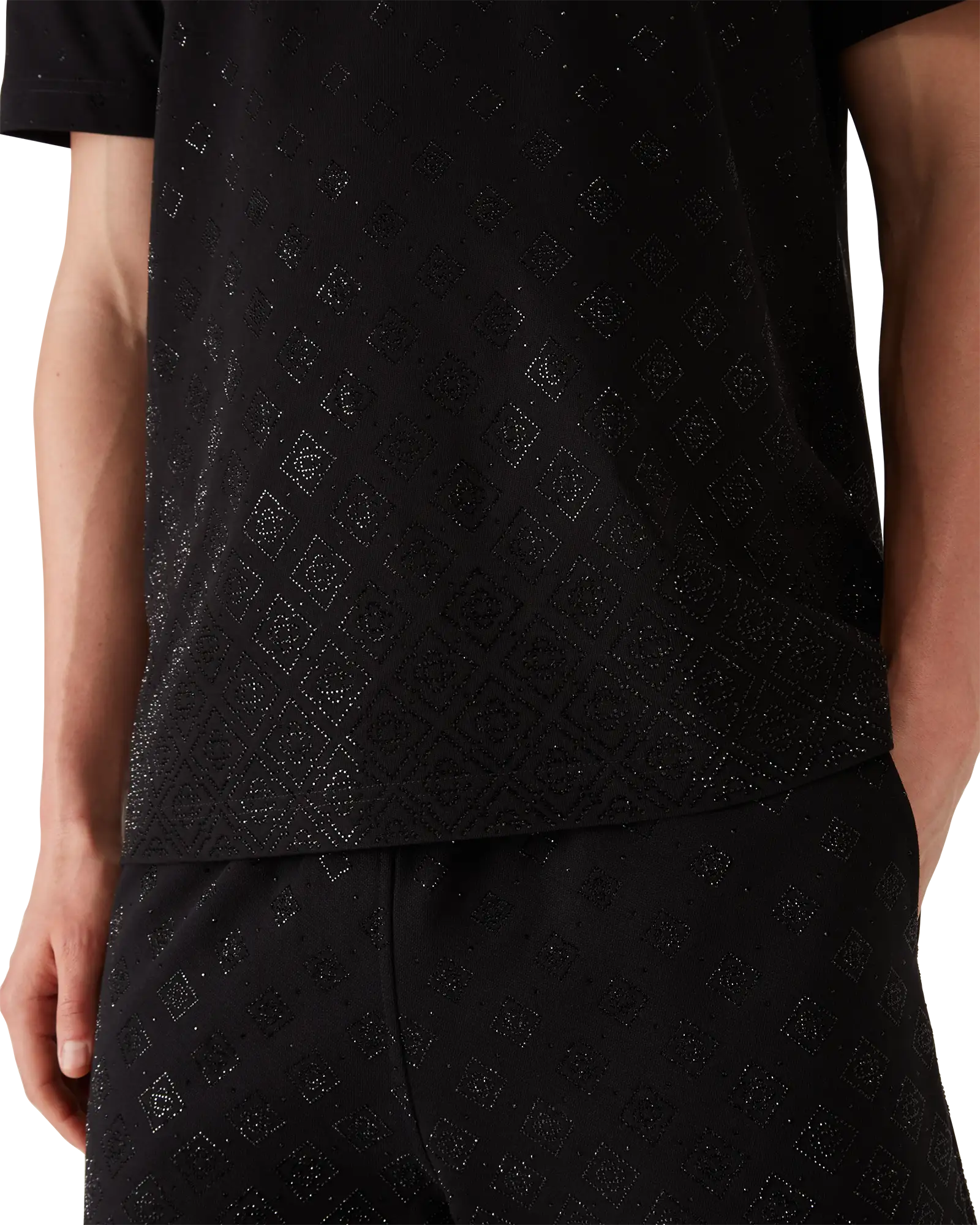 Crystal Monogram Logo Short Sleeve T-Shirt