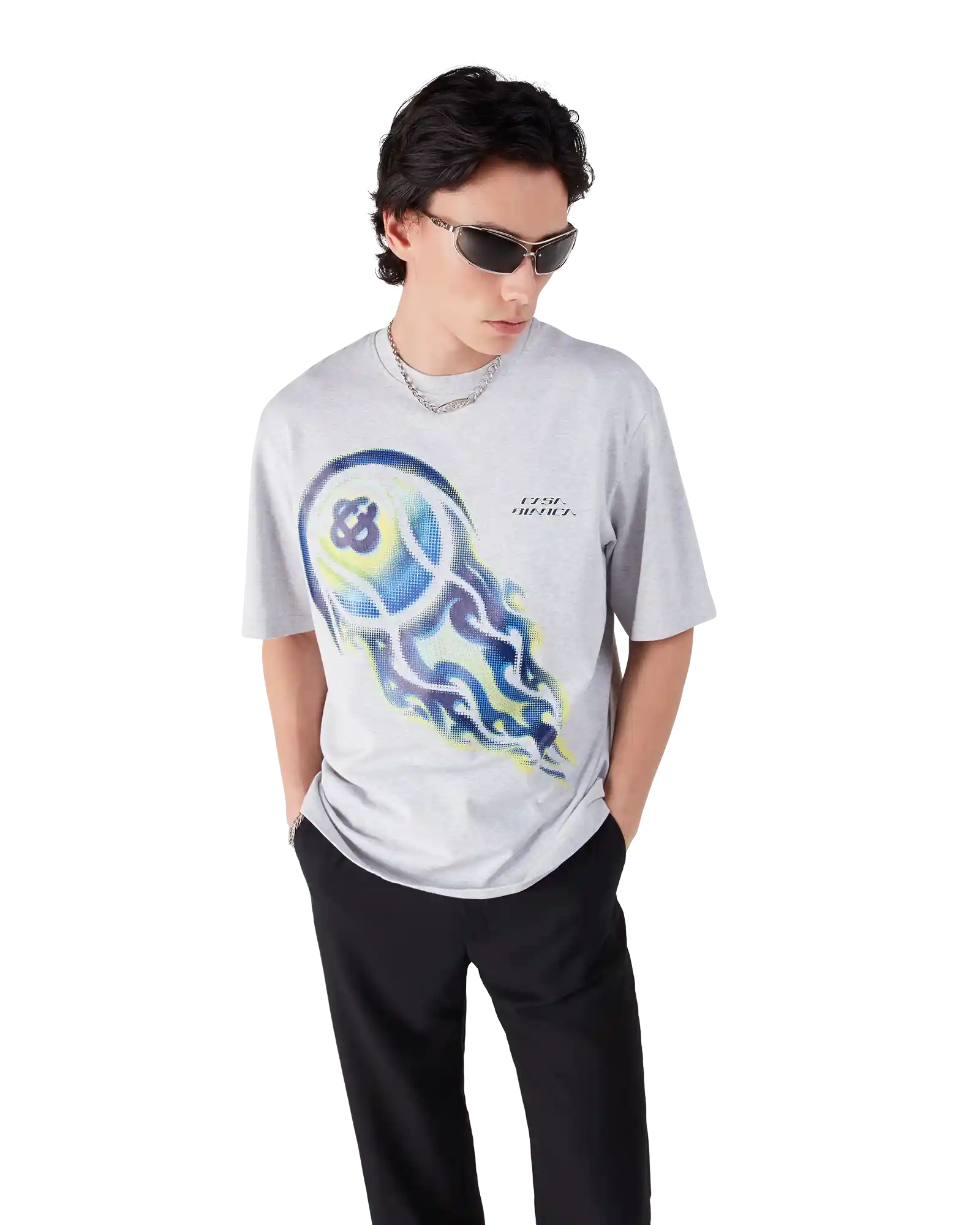 Flaming Tennis Ball Oversized Short Sleeve T-Shirt
