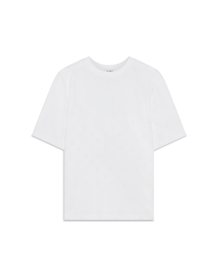 Applique Monogram Oversized Short Sleeve T-Shirt