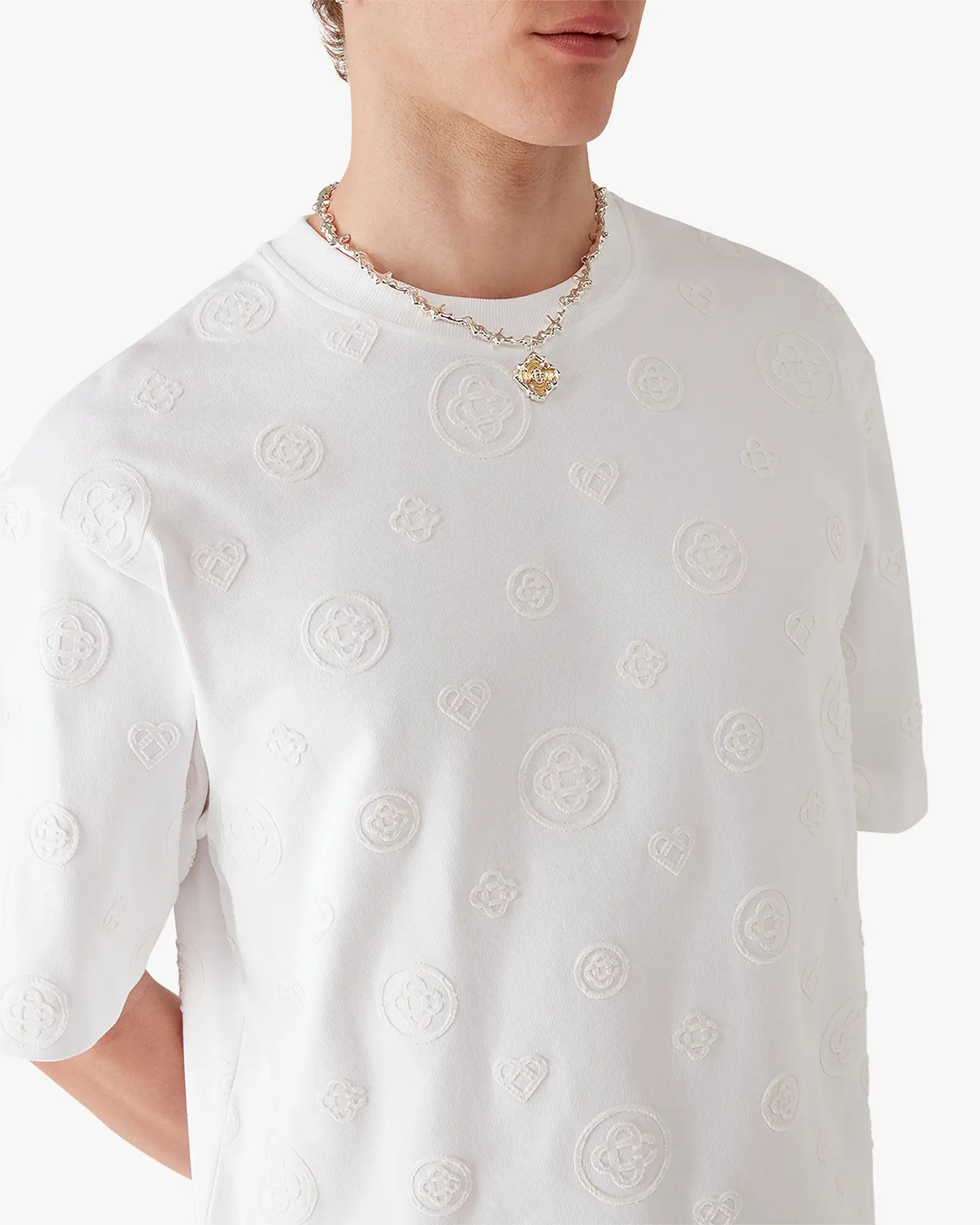 Applique Monogram Oversized Short Sleeve T-Shirt