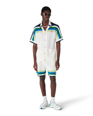 Stripe Short Sleeve Knitted Shirt