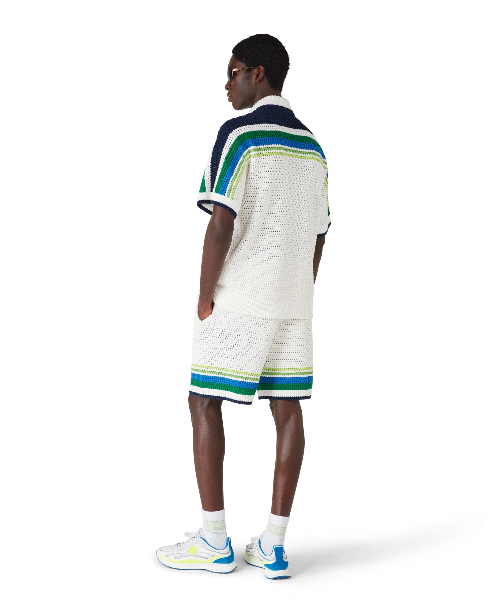 Stripe Short Sleeve Knitted Shirt