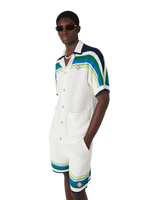 Stripe Short Sleeve Knitted Shirt