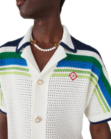 Stripe Short Sleeve Knitted Shirt