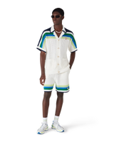 Short en maille à rayures