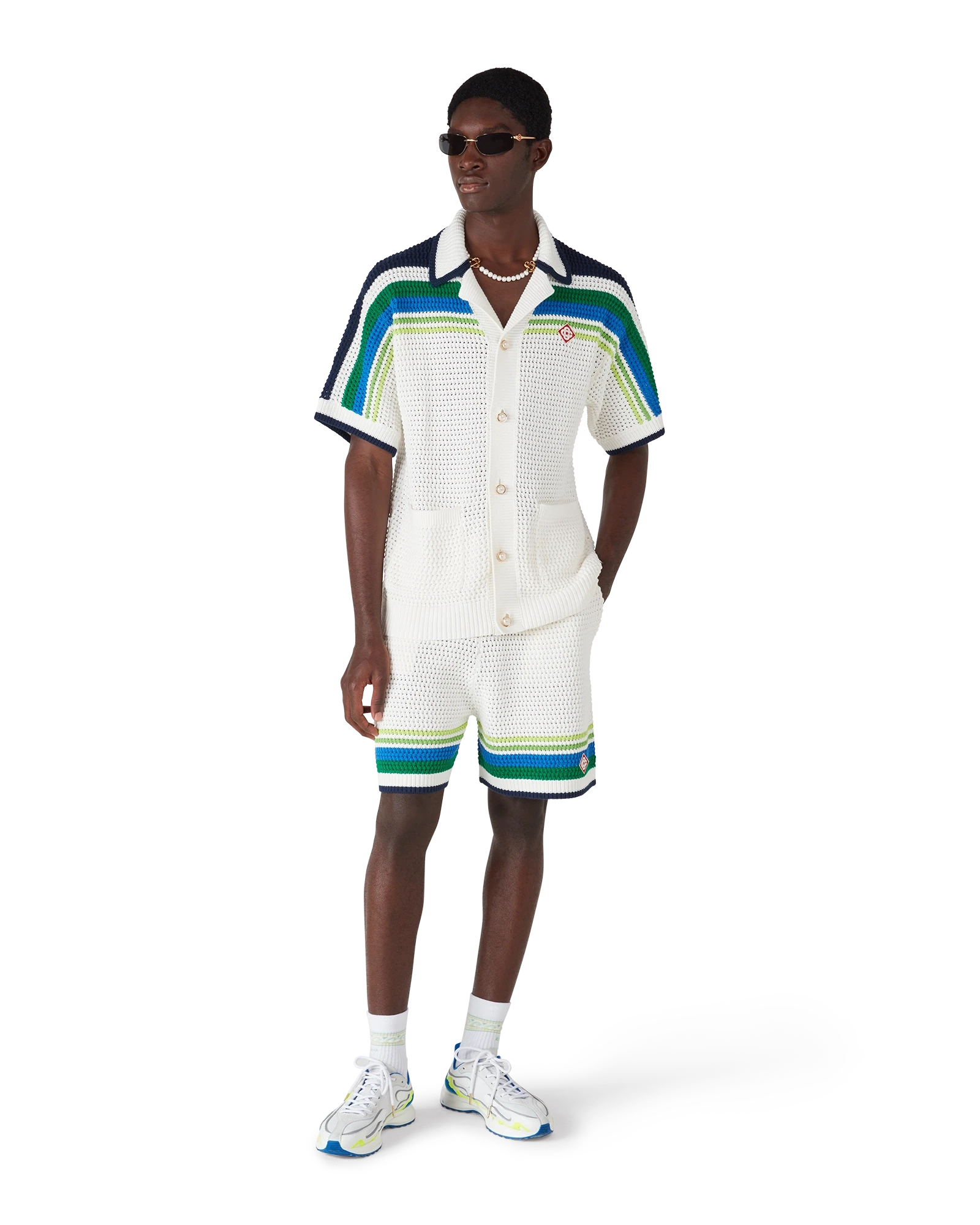 Stripe Knitted Shorts