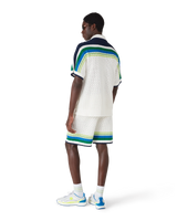 Short en maille à rayures