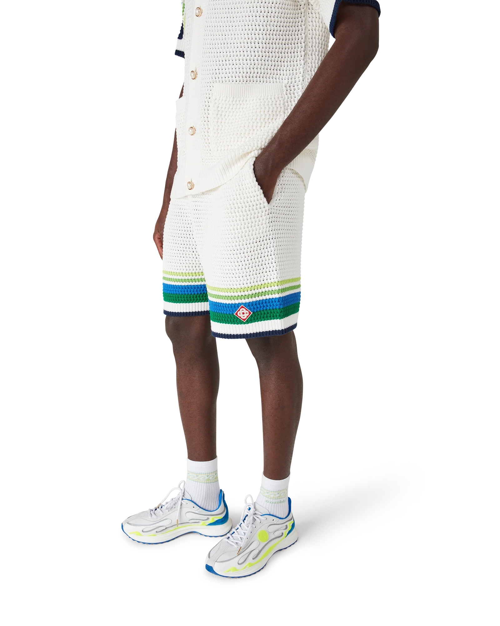 Stripe Knitted Shorts