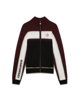 Veste de survêtement en maille mérinos à rayures