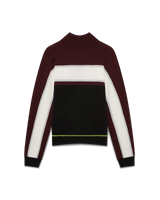 Veste de survêtement en maille mérinos à rayures